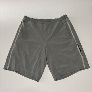 Lululemon Men's Compression Lined Athletic Gym Shorts Grey Performance